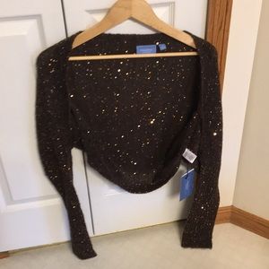 Brown crop sweater